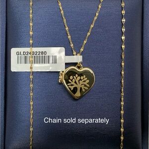 18K Genuine Yellow Gold Heart Locket with Tree of Life Design